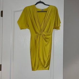 Mini dress with slit